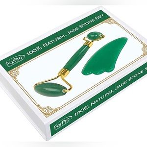 Forpro jade stone set (gua sha and roller)